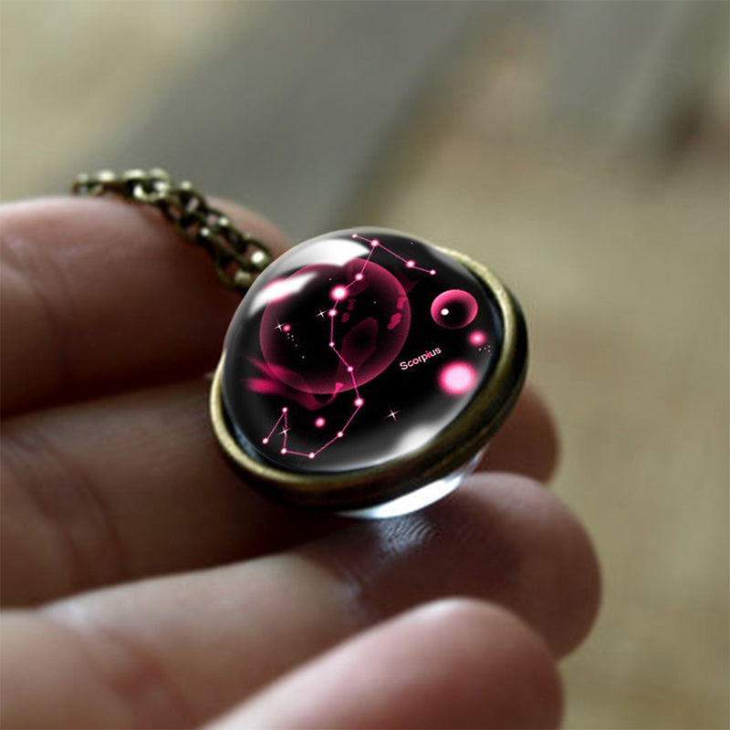 Sofia - Glass 12 Zodiac Sign Protective Pendant Necklace