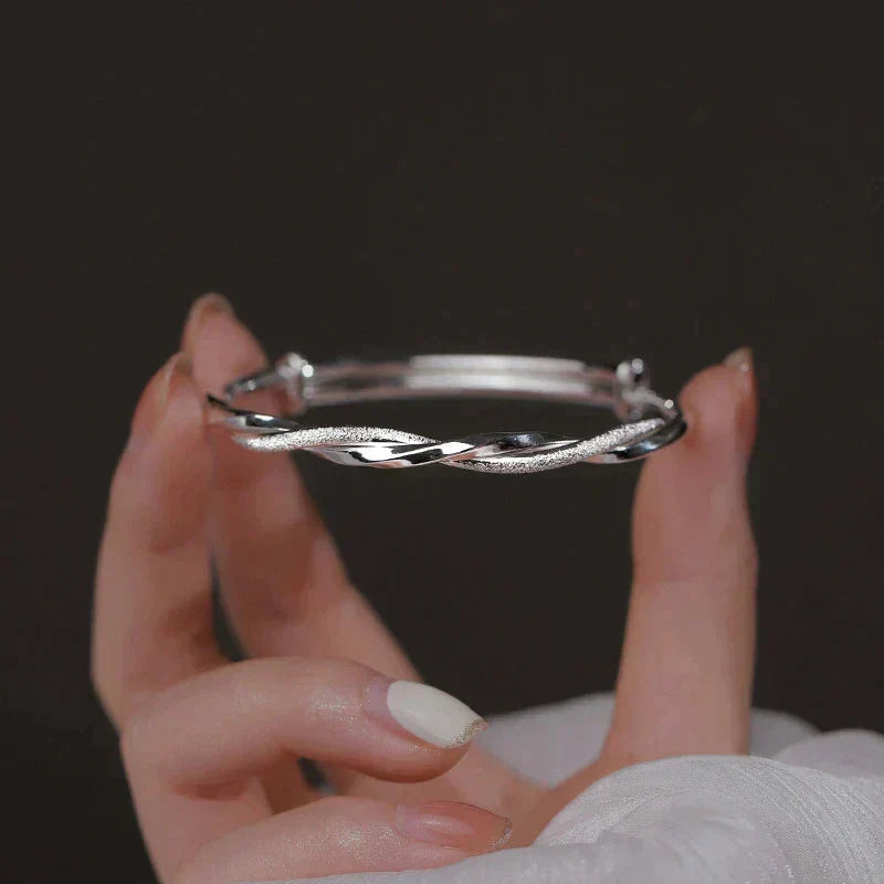 Clarwyn - Elegant Twisted Sterling Silver Bracelet