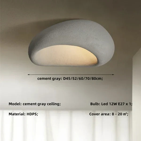 SereneAura Ceiling Light - Natural Wabi-Sabi Design for a Calm, Modern Home
