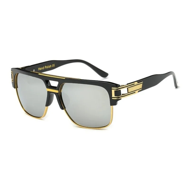 Hein Sunglasses - Vintage Luxe Mirrored Square Sunglasses