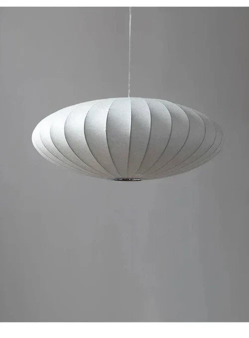 SilkCrown - Luxury Silk Pendant Light with Crystal Accents