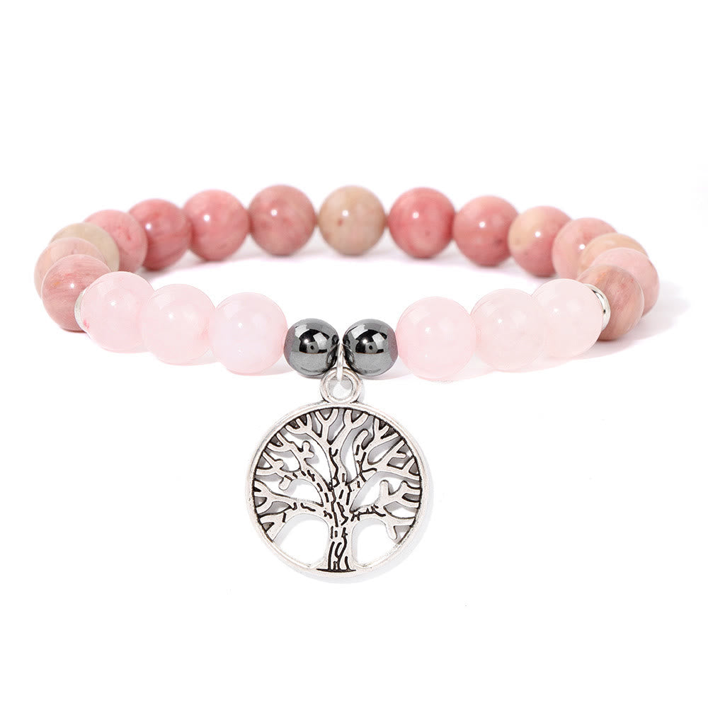 Pemvine - Natural Crystal Bracelet with Tree of Life Design