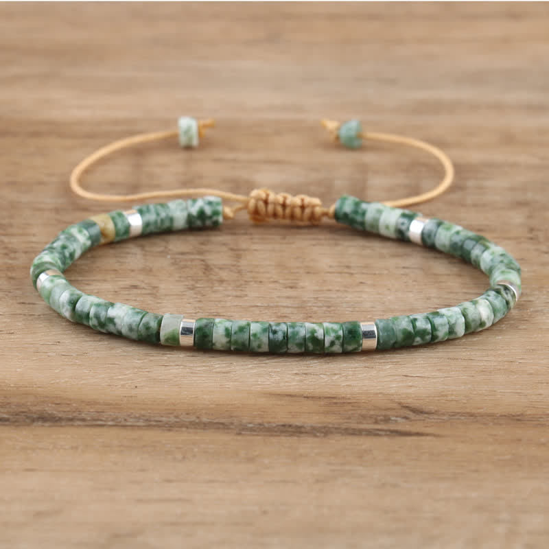 Seraphina Bracelet - Braided Natural Stone Bead Design