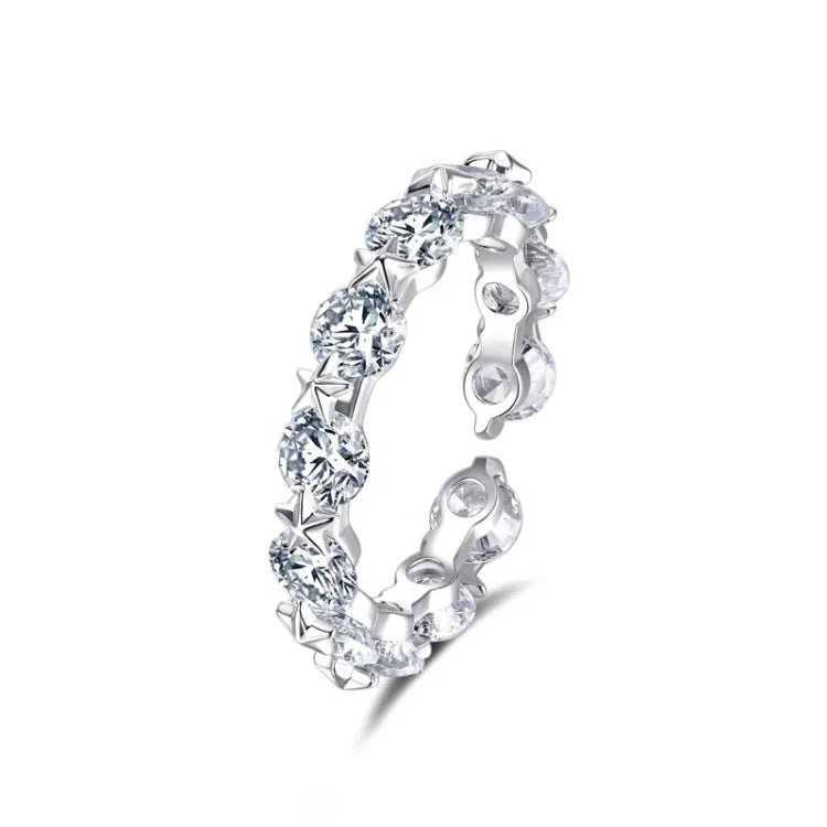 Astrid Ring Set - Double-Layered Star Rings with Zirconia Accents