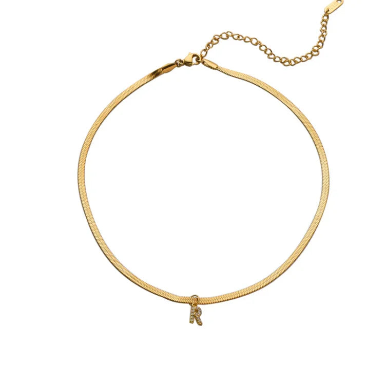 Ella Necklace - Custom Gold Initial Pendant