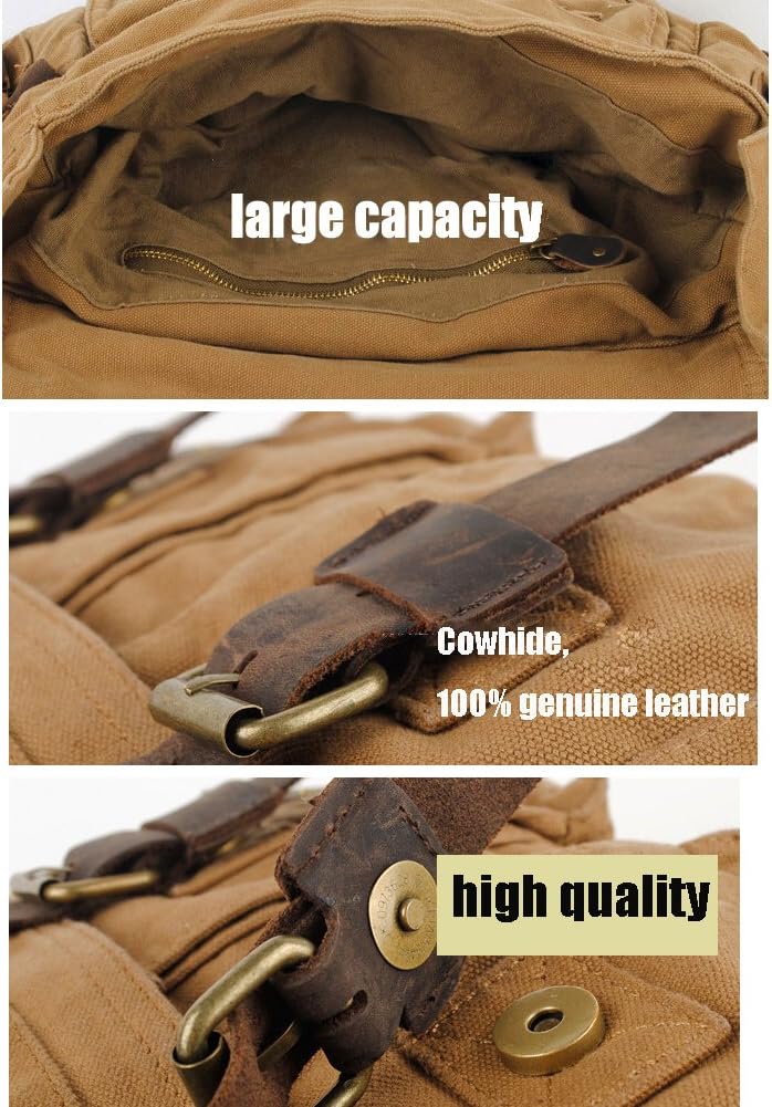 RetroCarry Bag - Vintage Canvas Shoulder Bag for Laptops