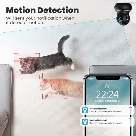 Cinnamon Grove - 360-Degree 2K HD Indoor Security Camera