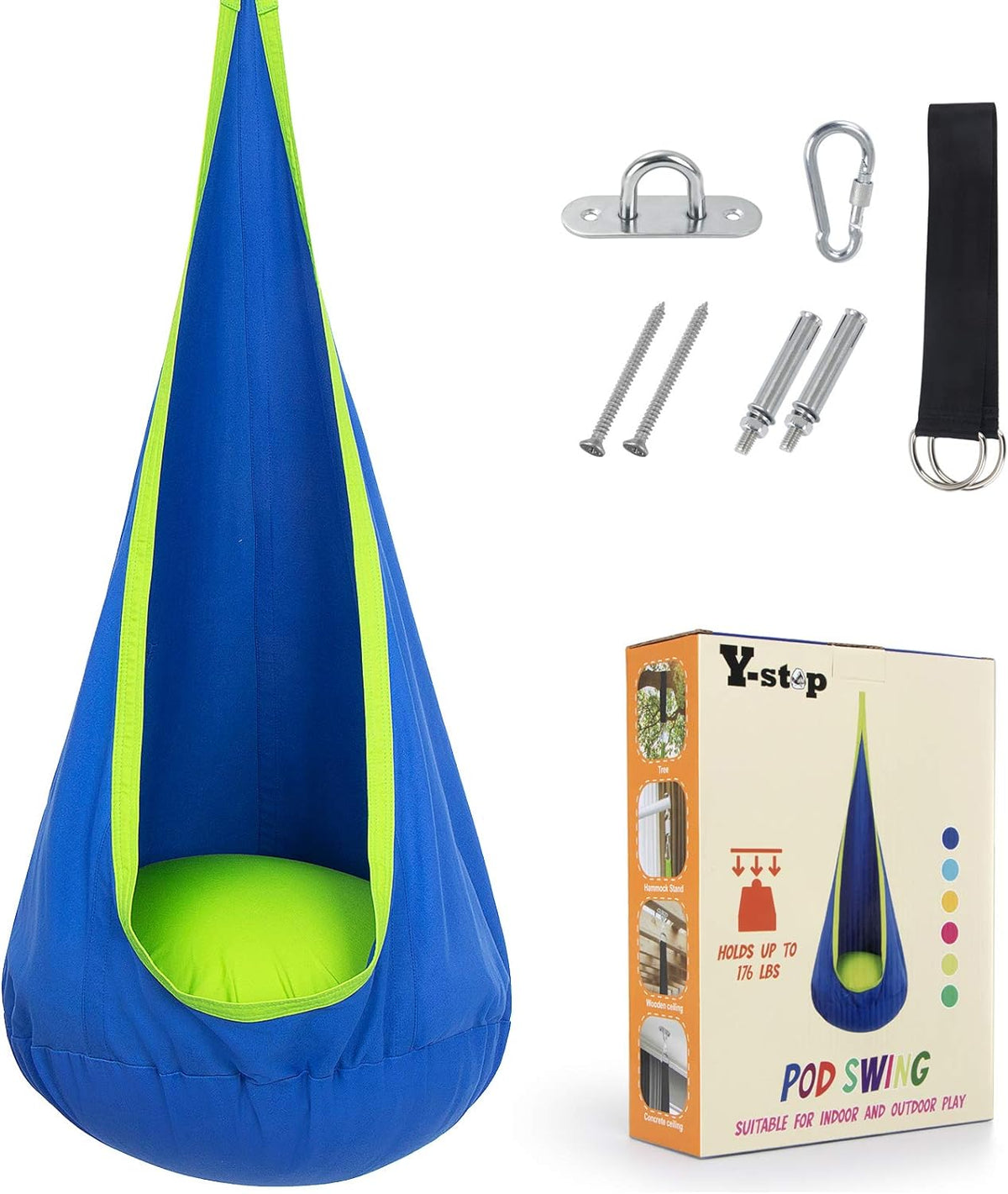HangingJoy - Indoor Outdoor Kids Hammock Swing