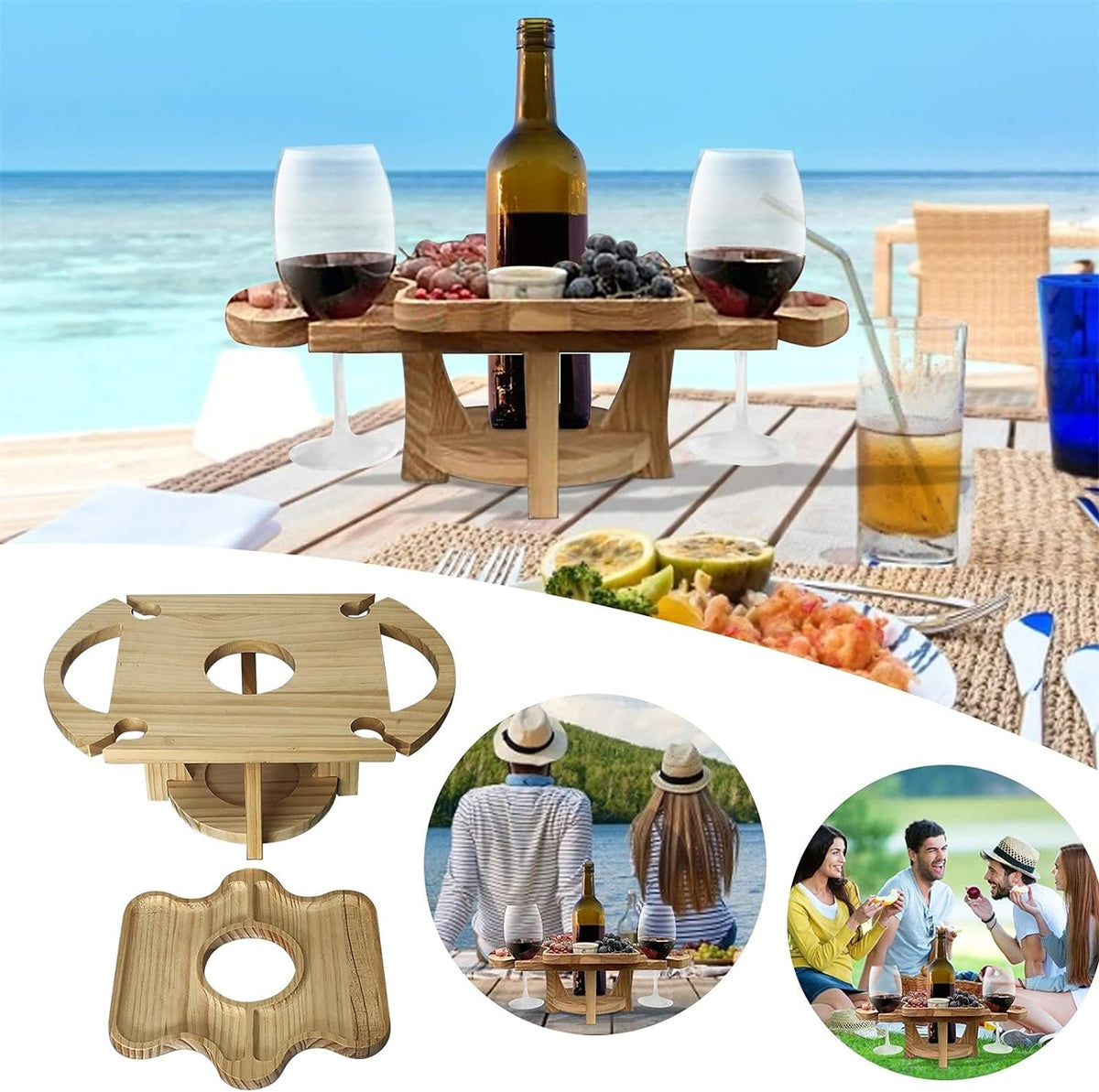 DualServe Rack - Stylish Fruit & Wine Table Rack