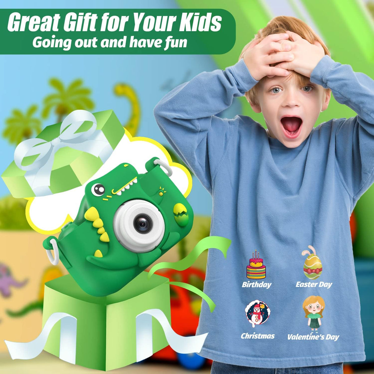 Dinosaur Camera - Kids HD Digital Camera Toy