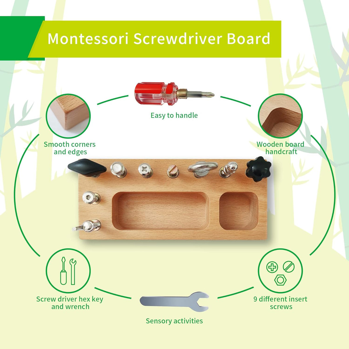 Busy Board Toy - Educational Montessori Play Board for Kids