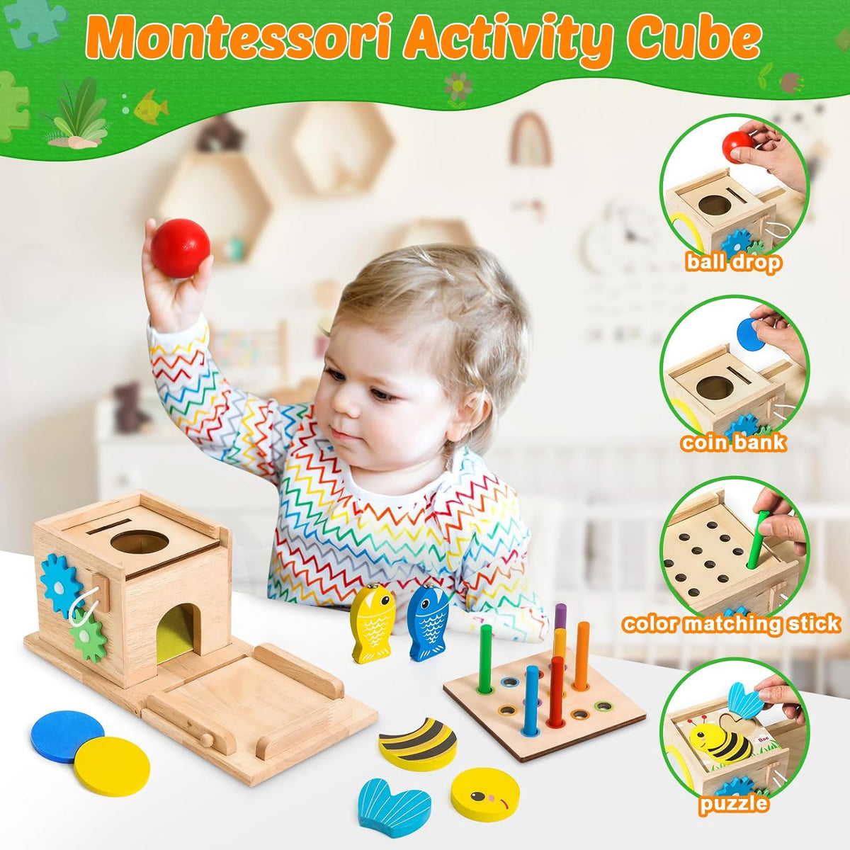Spar Hawk - Montessori Wooden Baby Learning Toys