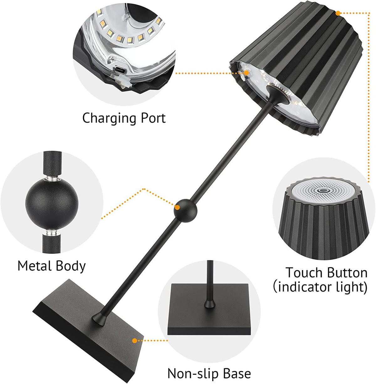 Flanwick - Cordless Dimmable LED Table Lamp