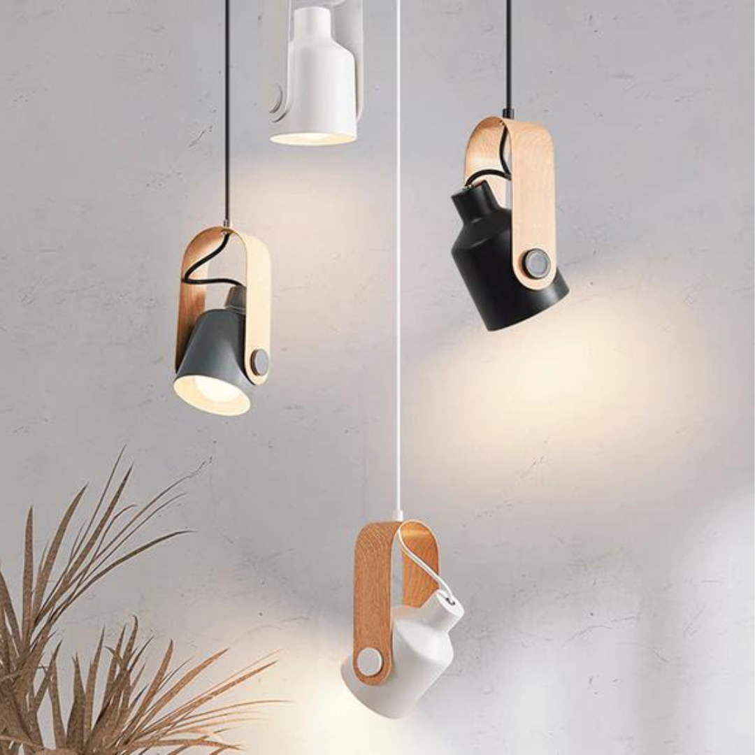 Halkirk - Minimalist Wood and Metal Pendant Lamp