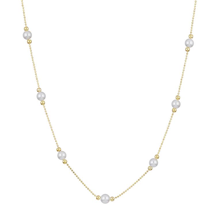Serena Necklace - Timeless Gold Pearl Necklace for an Elegant Statement