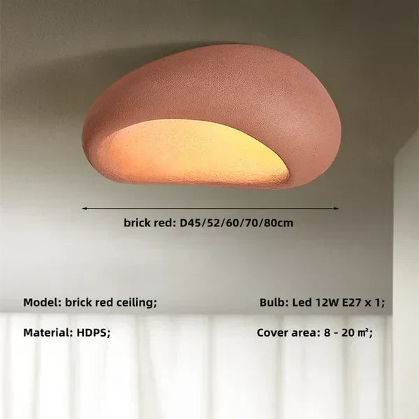 SereneAura Ceiling Light - Natural Wabi-Sabi Design for a Calm, Modern Home