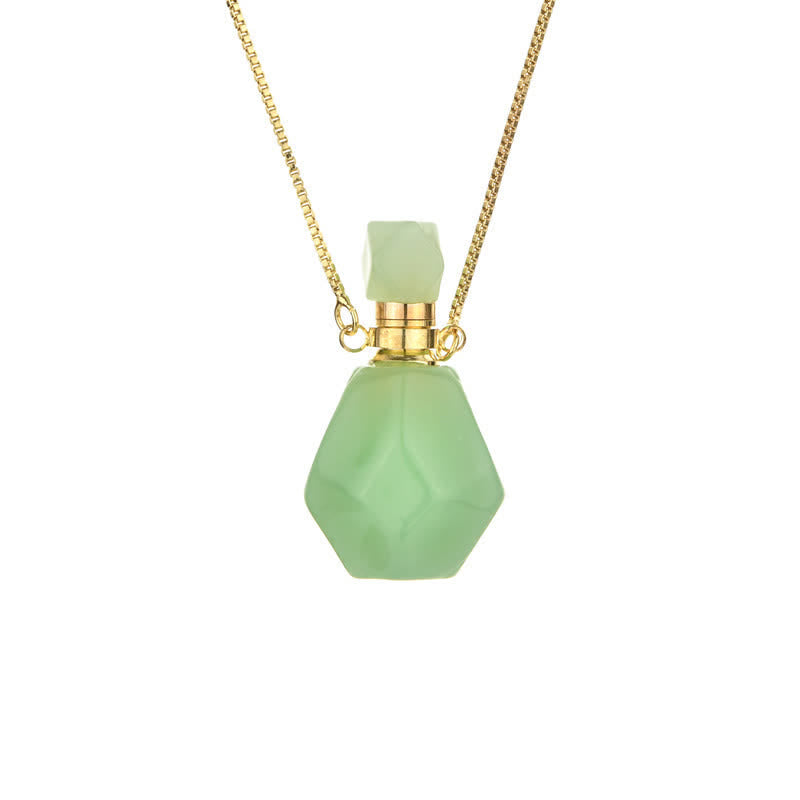Jozelle - Iris Crystal Perfume Bottle Necklace - Refillable Fragrance Jewelry