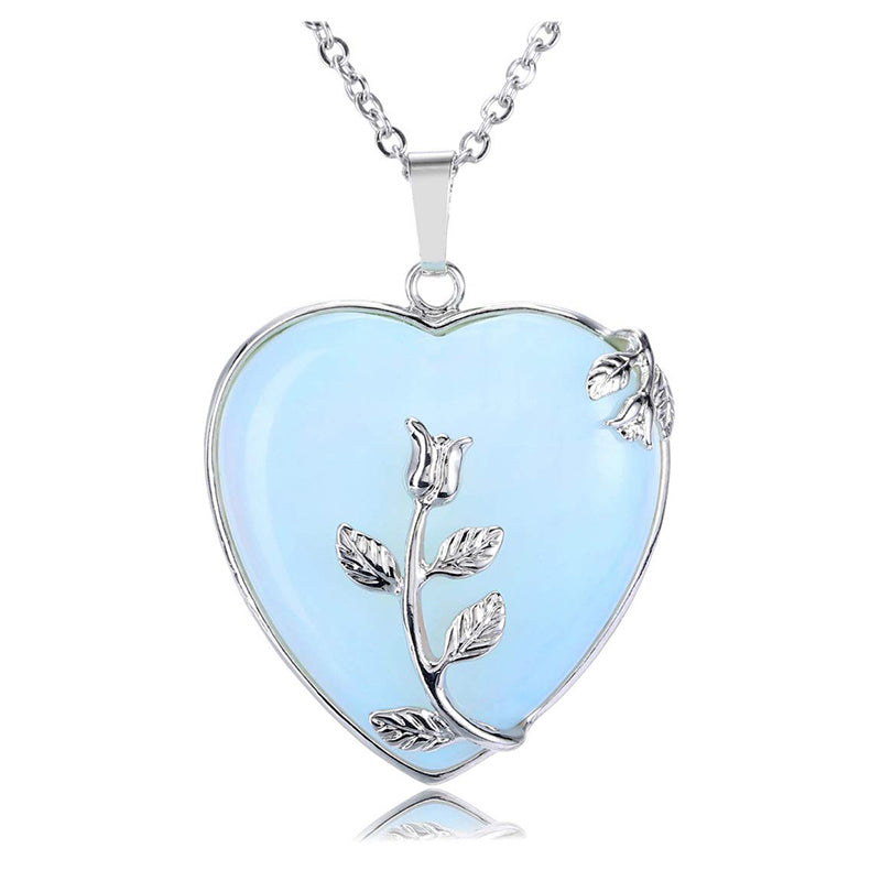 Amara Heart-Shaped Rose Quartz Necklace - Elegant Romantic Pendant
