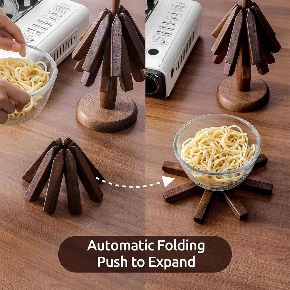 Wekbourne - Artisan Wooden Tree-Shaped Coaster Set