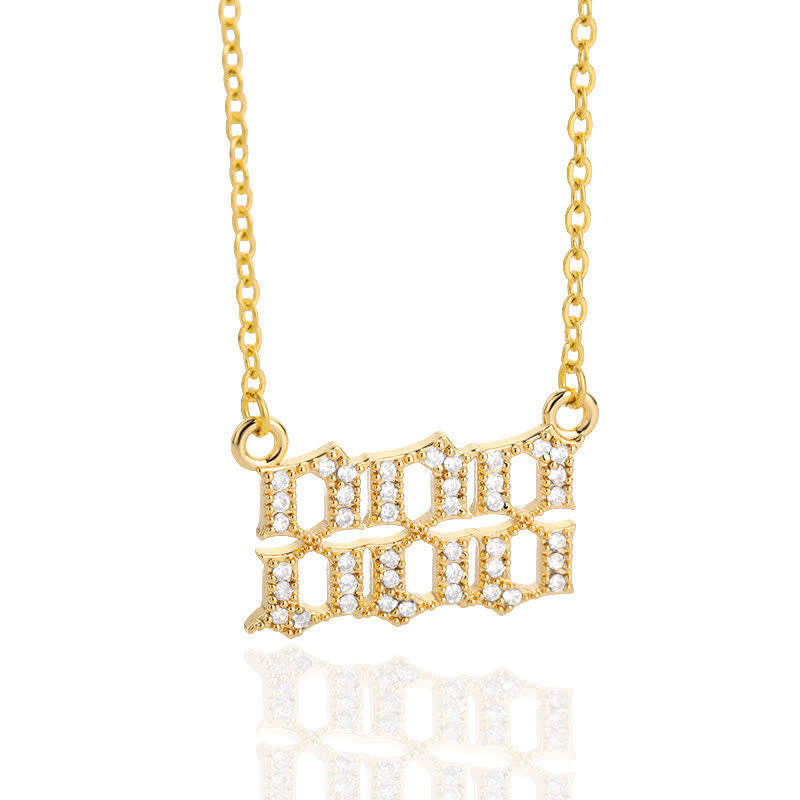 Seraphina Angel Number Necklace - Zirconia Pendant Symbolizing Protection and Love