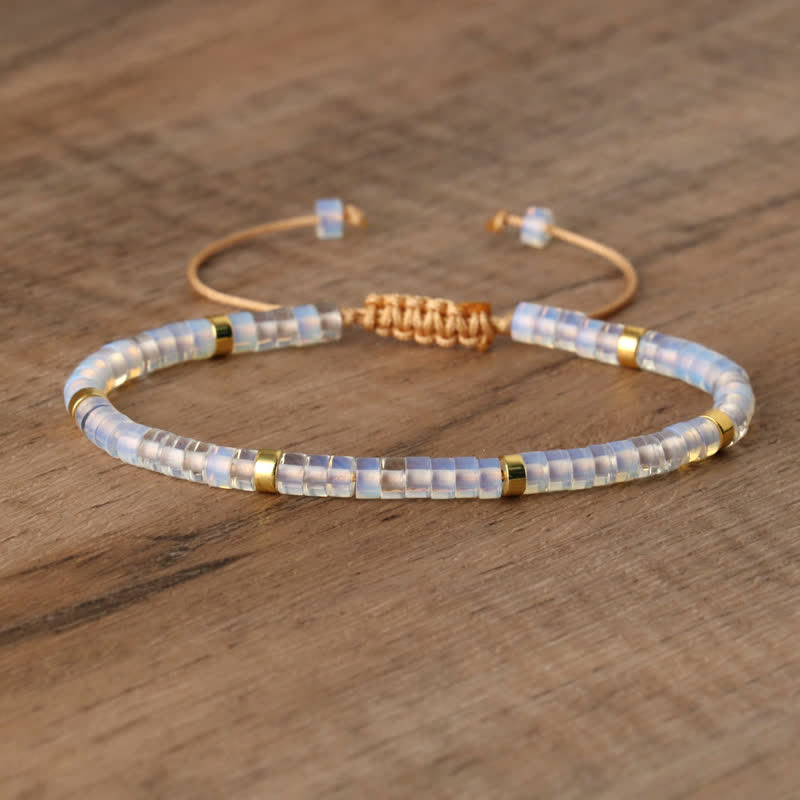 Seraphina Bracelet - Braided Natural Stone Bead Design