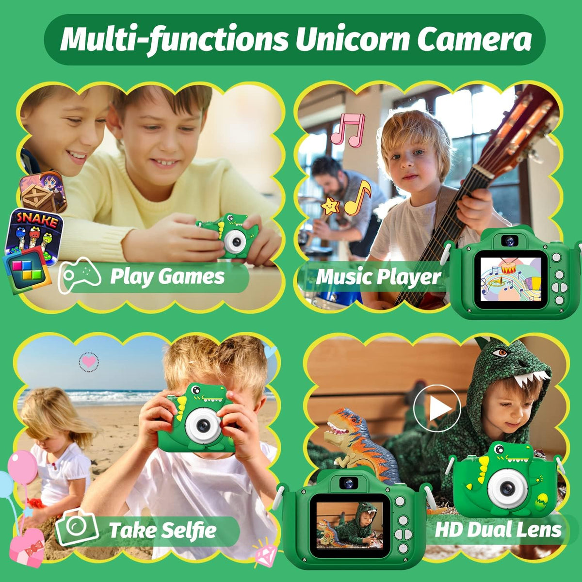 Dinosaur Camera - Kids HD Digital Camera Toy