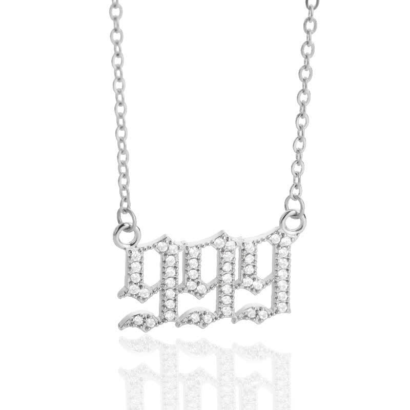 Seraphina Angel Number Necklace - Zirconia Pendant Symbolizing Protection and Love