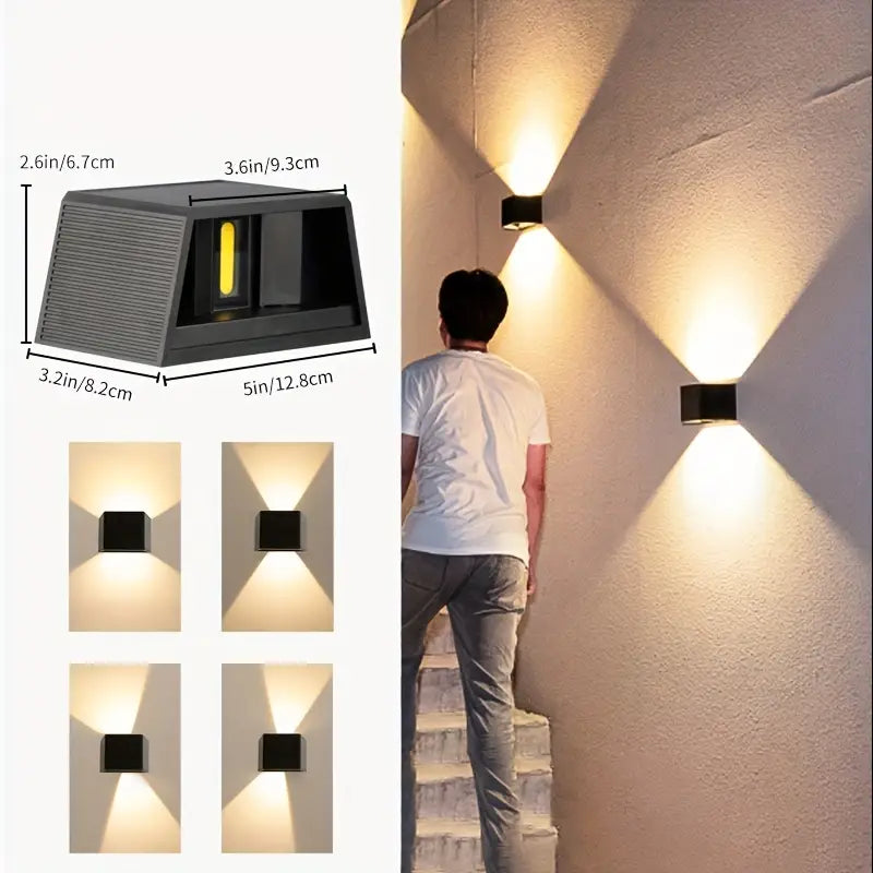 Salemont Meadow - Outdoor Garden Wall Lights Set