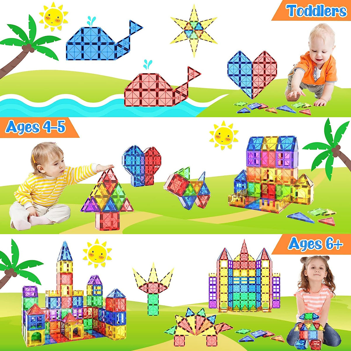Hirwood - 40-Piece Magnetic Building Set