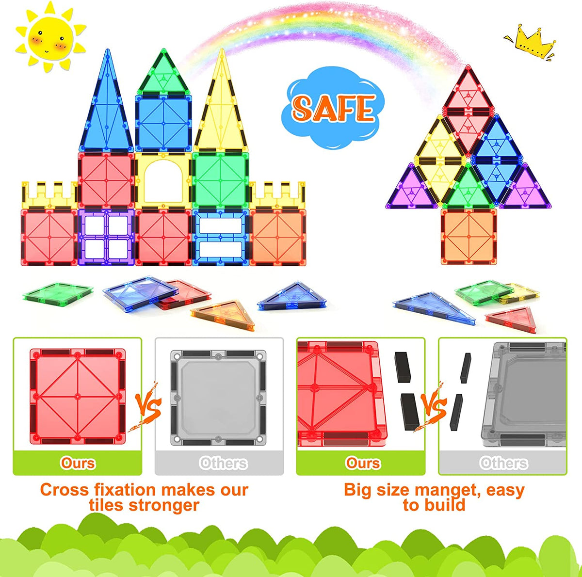 Hirwood - 40-Piece Magnetic Building Set