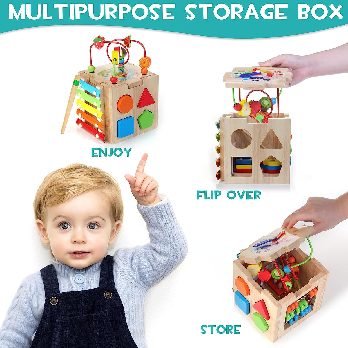 Grimstead - 8-in-1 Educational Activity Cube