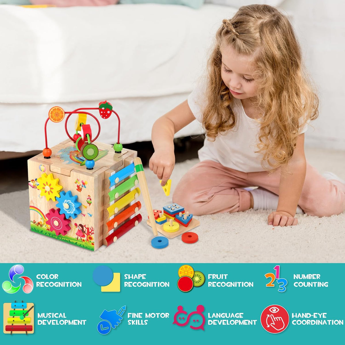 Grimstead - 8-in-1 Educational Activity Cube