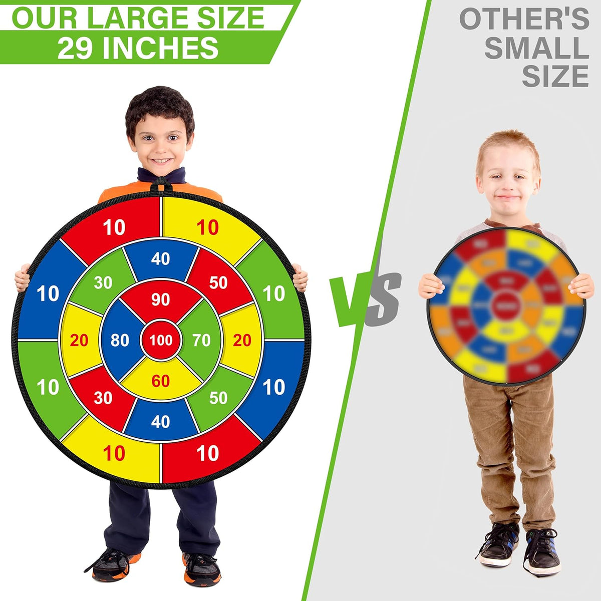 Large Double-Sided Dartboard for Kids - Fun Indoor and Outdoor Game