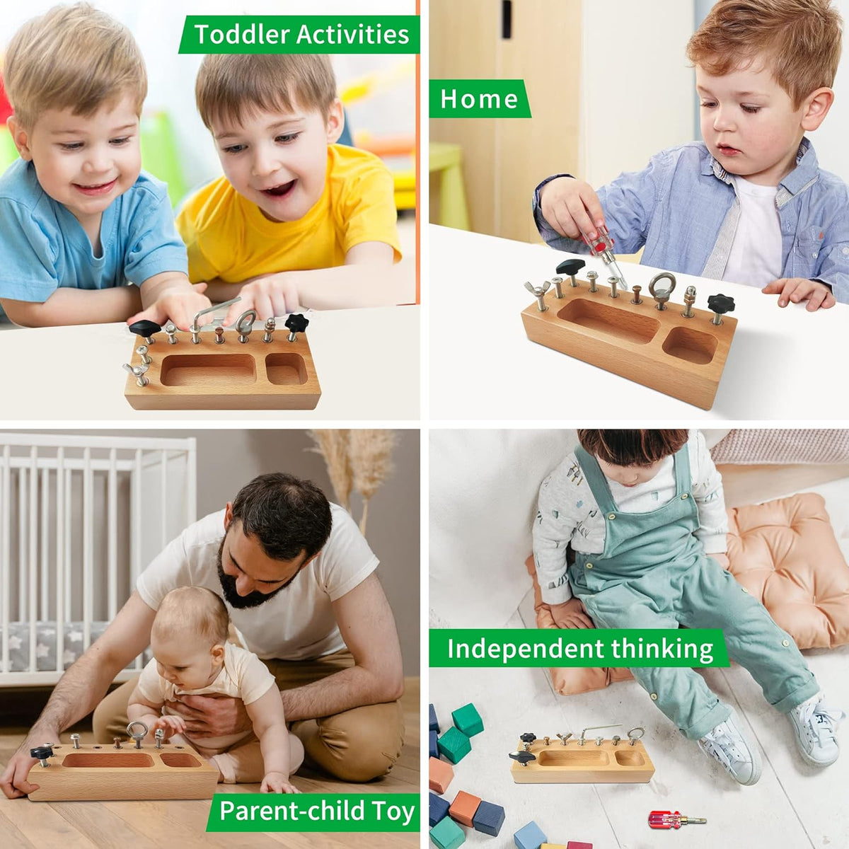 Busy Board Toy - Educational Montessori Play Board for Kids
