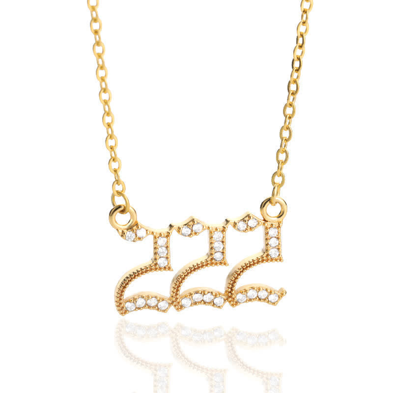 Seraphina Angel Number Necklace - Zirconia Pendant Symbolizing Protection and Love