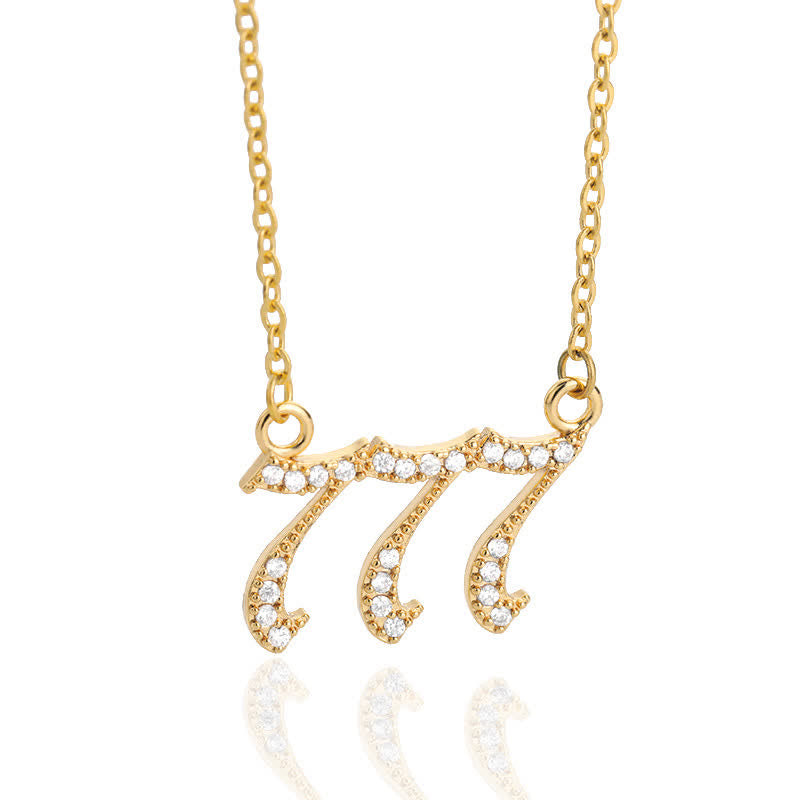 Seraphina Angel Number Necklace - Zirconia Pendant Symbolizing Protection and Love