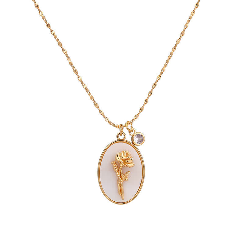 Aurora Birthstone Necklace - Personalized Birth Flower Jewelry for Loved Ones