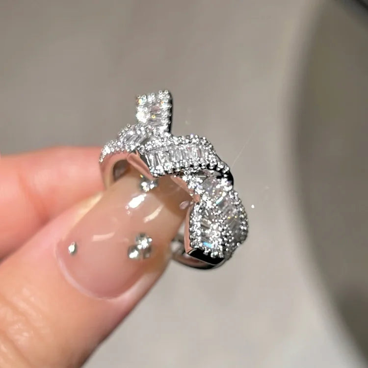 Serena Collection - Elegant Adjustable Diamond Knot Ring