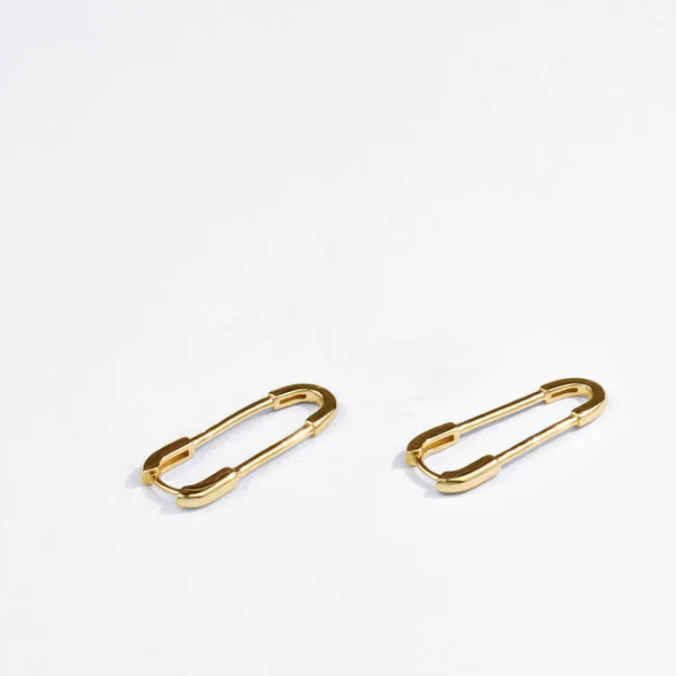 Viola - Gold and Silver Paperclip Earrings