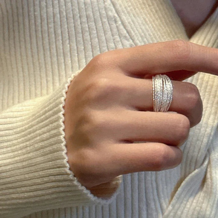 Yolira - Elegant Adjustable Layered Ring