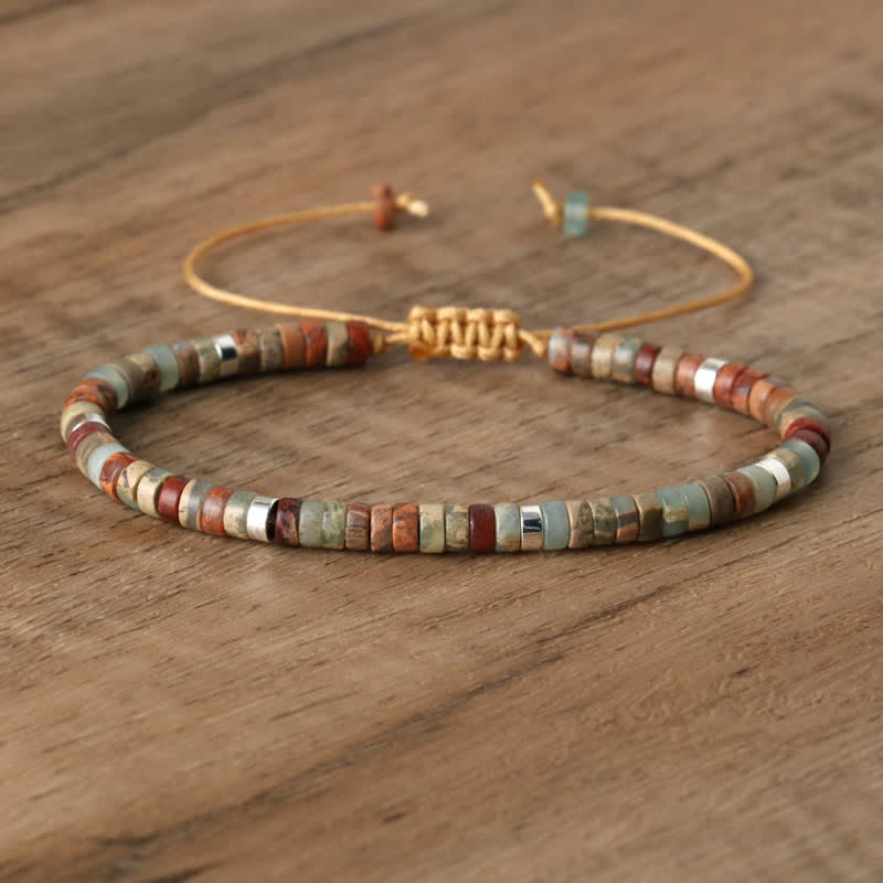Seraphina Bracelet - Braided Natural Stone Bead Design