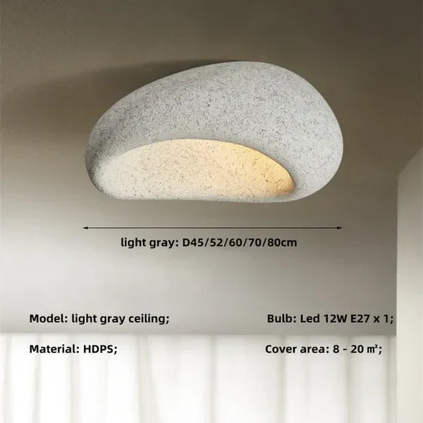 SereneAura Ceiling Light - Natural Wabi-Sabi Design for a Calm, Modern Home