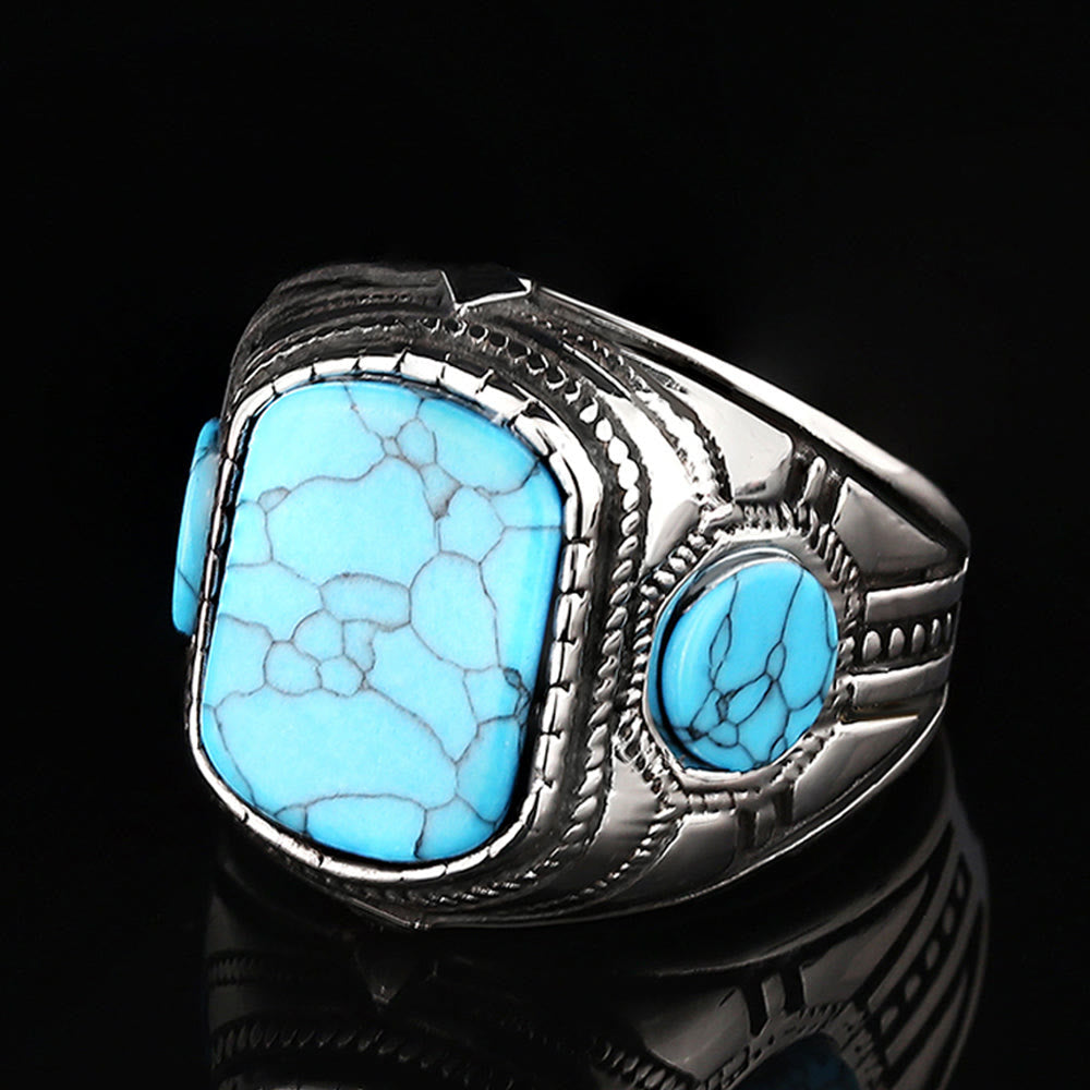 Thorin - Turquoise Statement Ring for Men