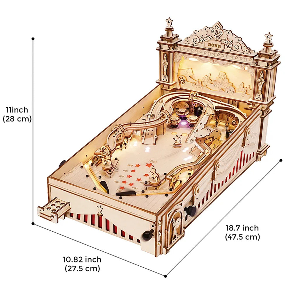 FlipCraft 3D Wooden Puzzle - Build Your Own Pinball Machine