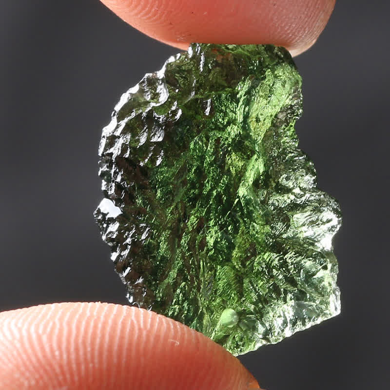 Ekavira - Green Moldavite Pendant Necklace for Purification