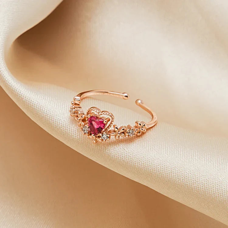 Scarlett - Red Crystal Love Ring