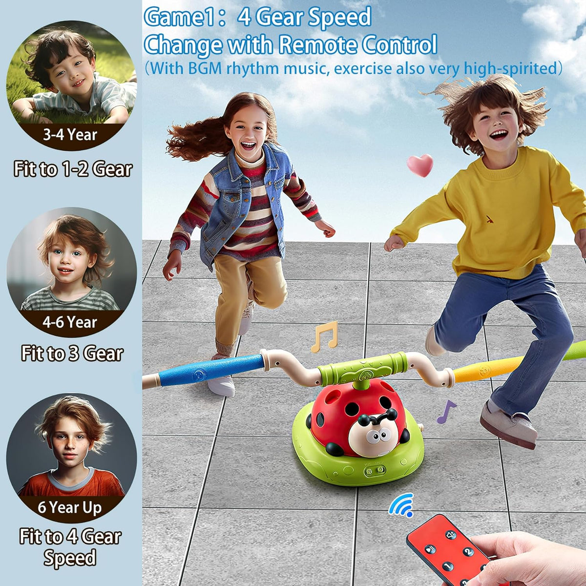 3-in-1 Ring Toss and Rocket Games - Outdoor Adventure Toy Set