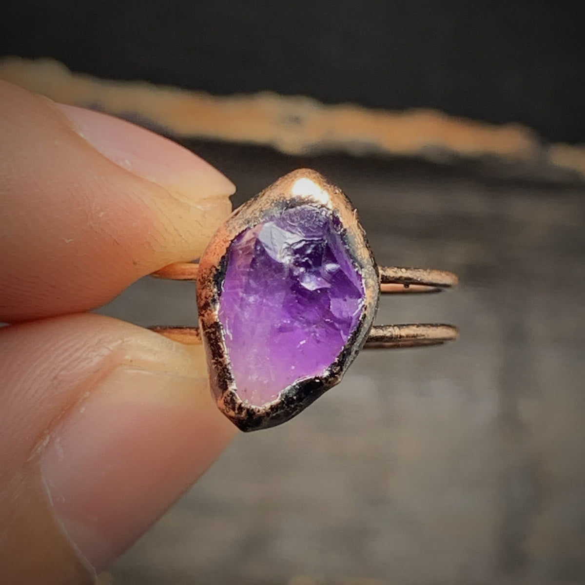 Cadria - Natural Raw Birthstone Ring