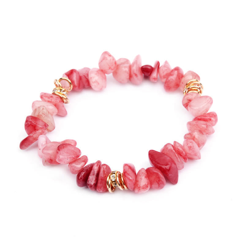 Celine - Natural Stone and Crystal Bead Bracelet