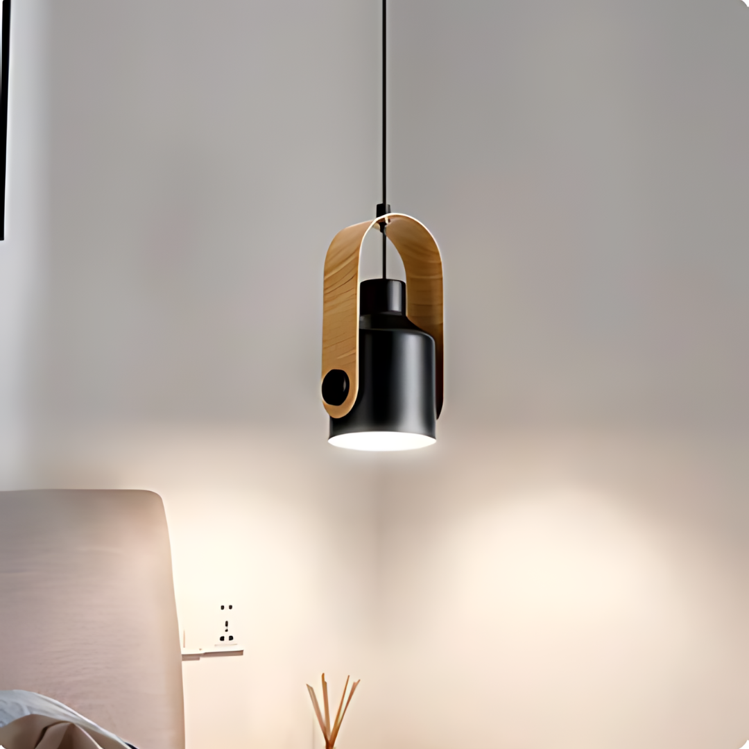 Halkirk - Minimalist Wood and Metal Pendant Lamp